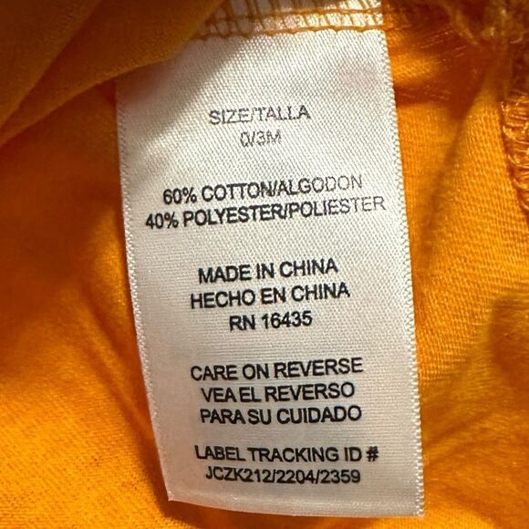 10 Threads Halloween Orange Jack-o-Lantern One Piece Shirt / Top Size 0-3 Months - Picture 7 of 7